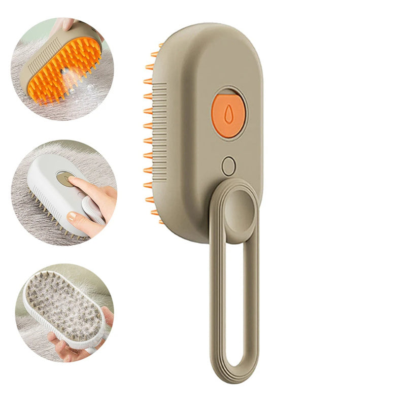 PuffaComb™ – 3-in-1 Steam Grooming Brush for Pets