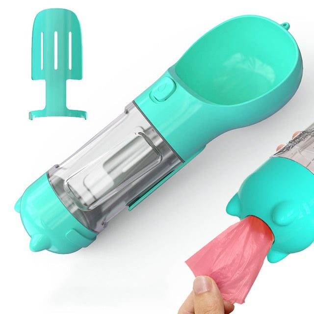 GoBuddy™ – 4-in-1 Pet Travel Bottle for Food, Water & Clean-Up