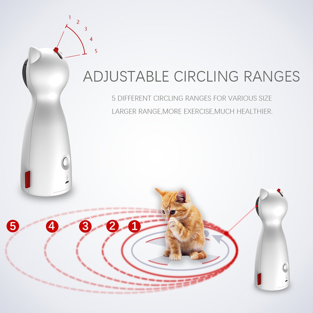 LaserChase™ – Smart LED Toy for Automatic Cat Play