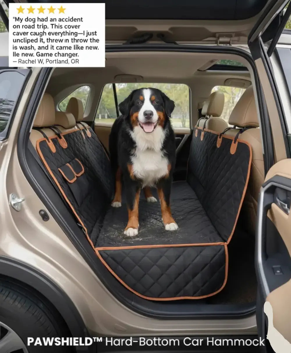 PawShield™ Hard-Bottom Car Hammock